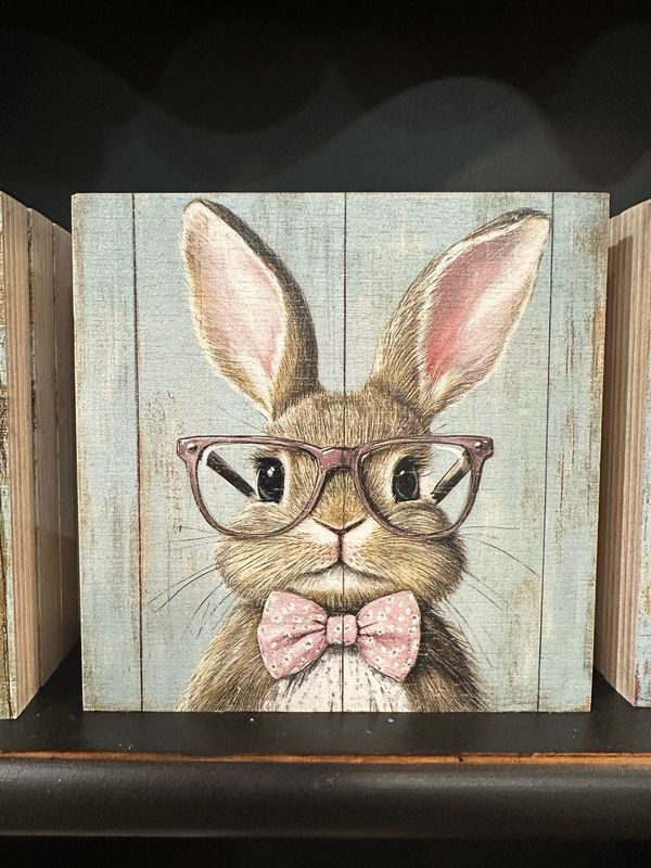 Col 5x5 Bunny Specs Pink Tie