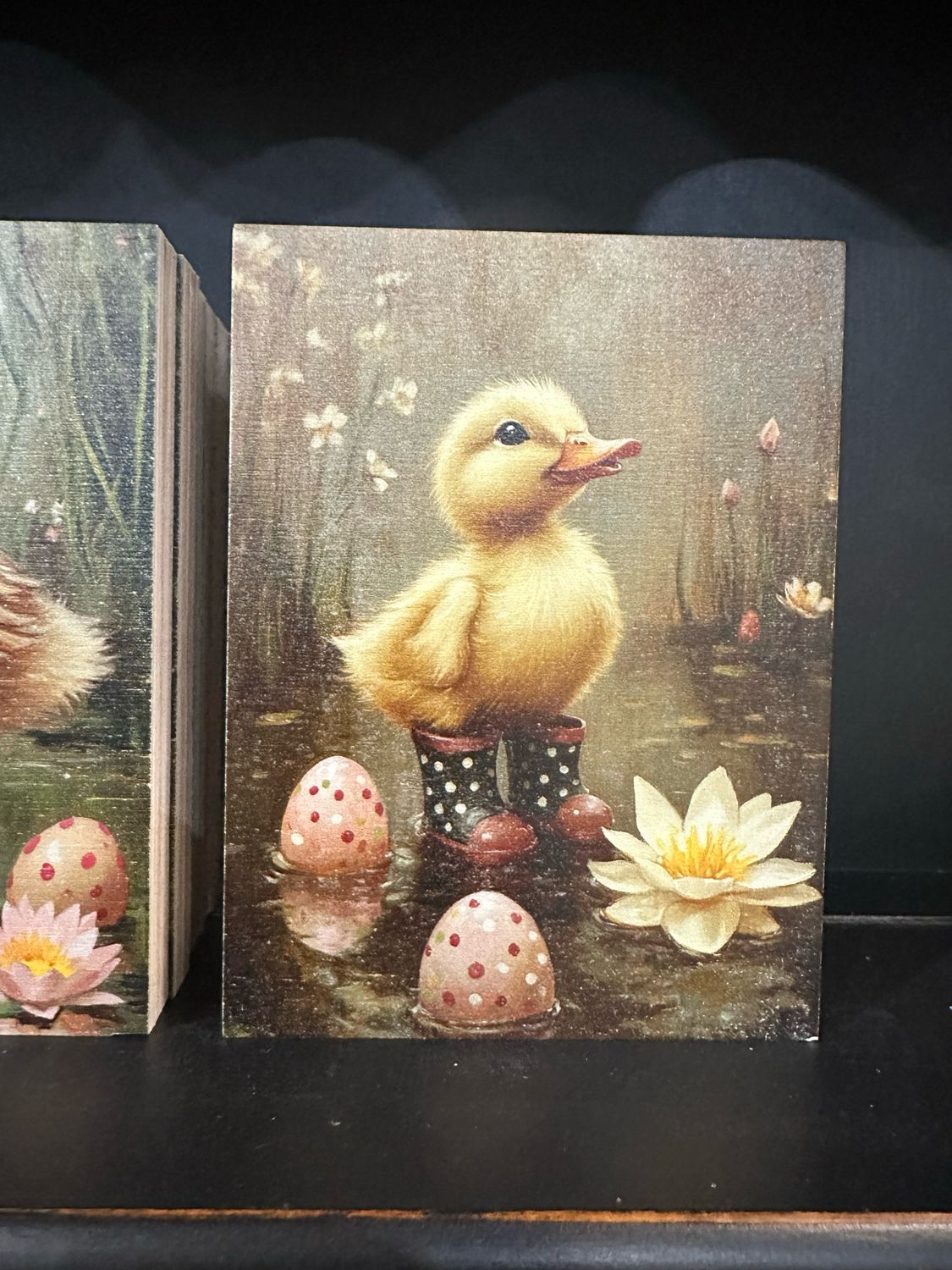 Col 4.5x6 Duck Boots White Polka Boots