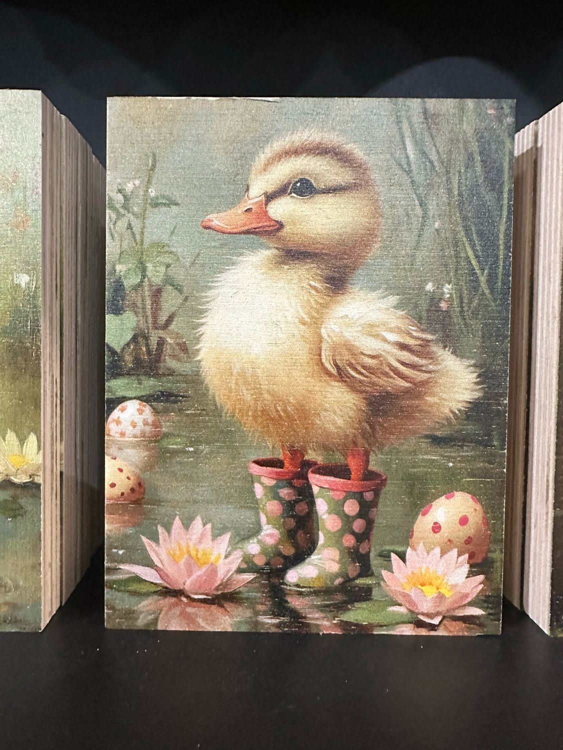 Col 4.5x6 Duck Boots Pink Polka Boots