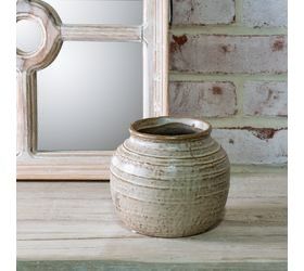 Pdg 6" Milky Beige Ceramic Vase