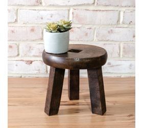Pdg 7.9" Mango Wood Round Pedestal
