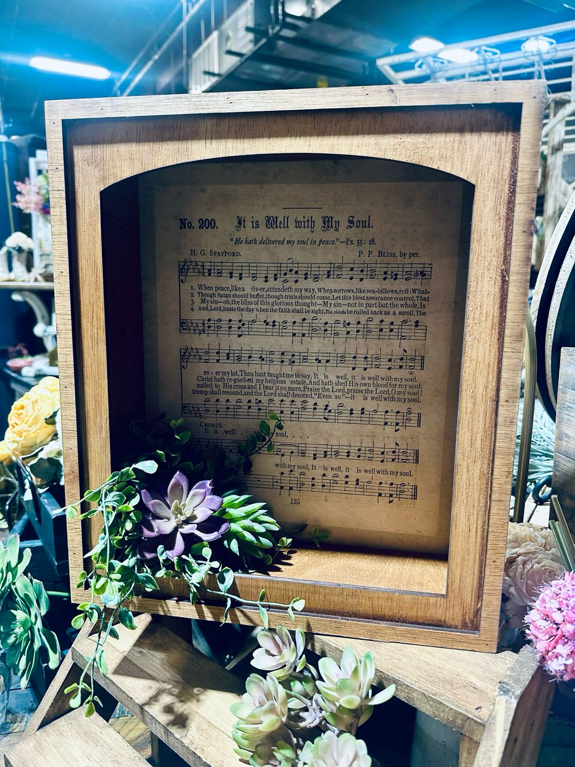 LOC It Is Well Shadow Box 13x15x5