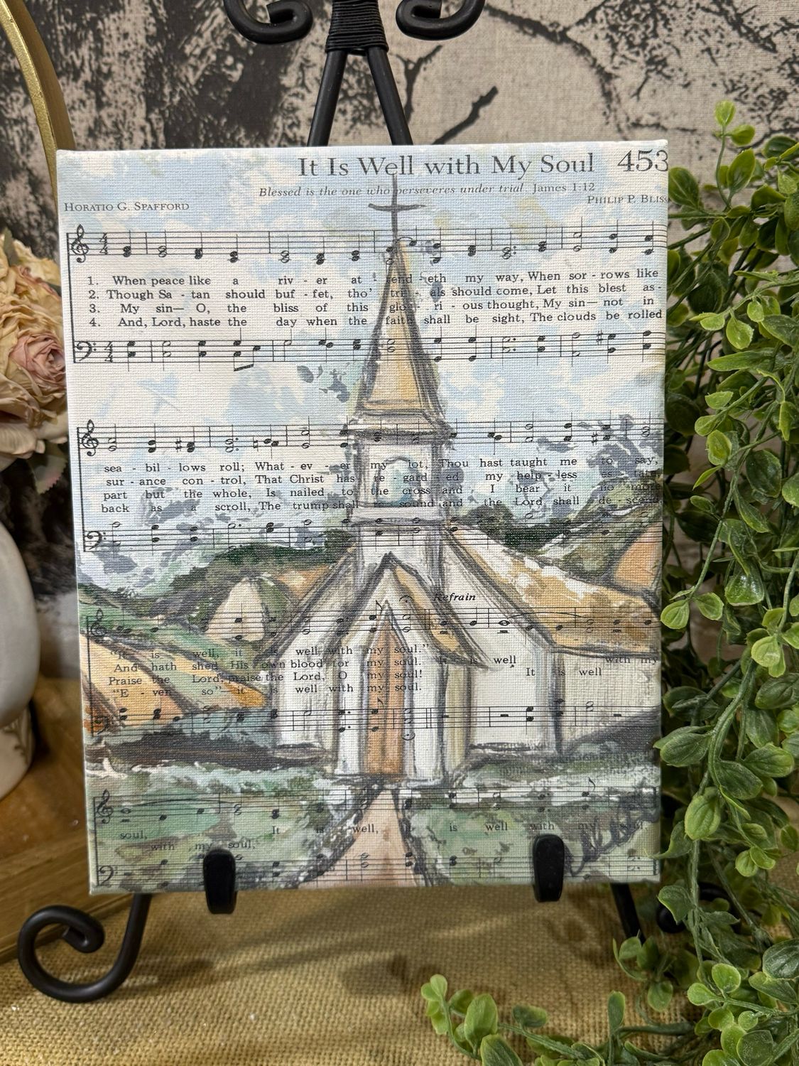 RNH It Is Well Church Hymn Art Canvas 8x10