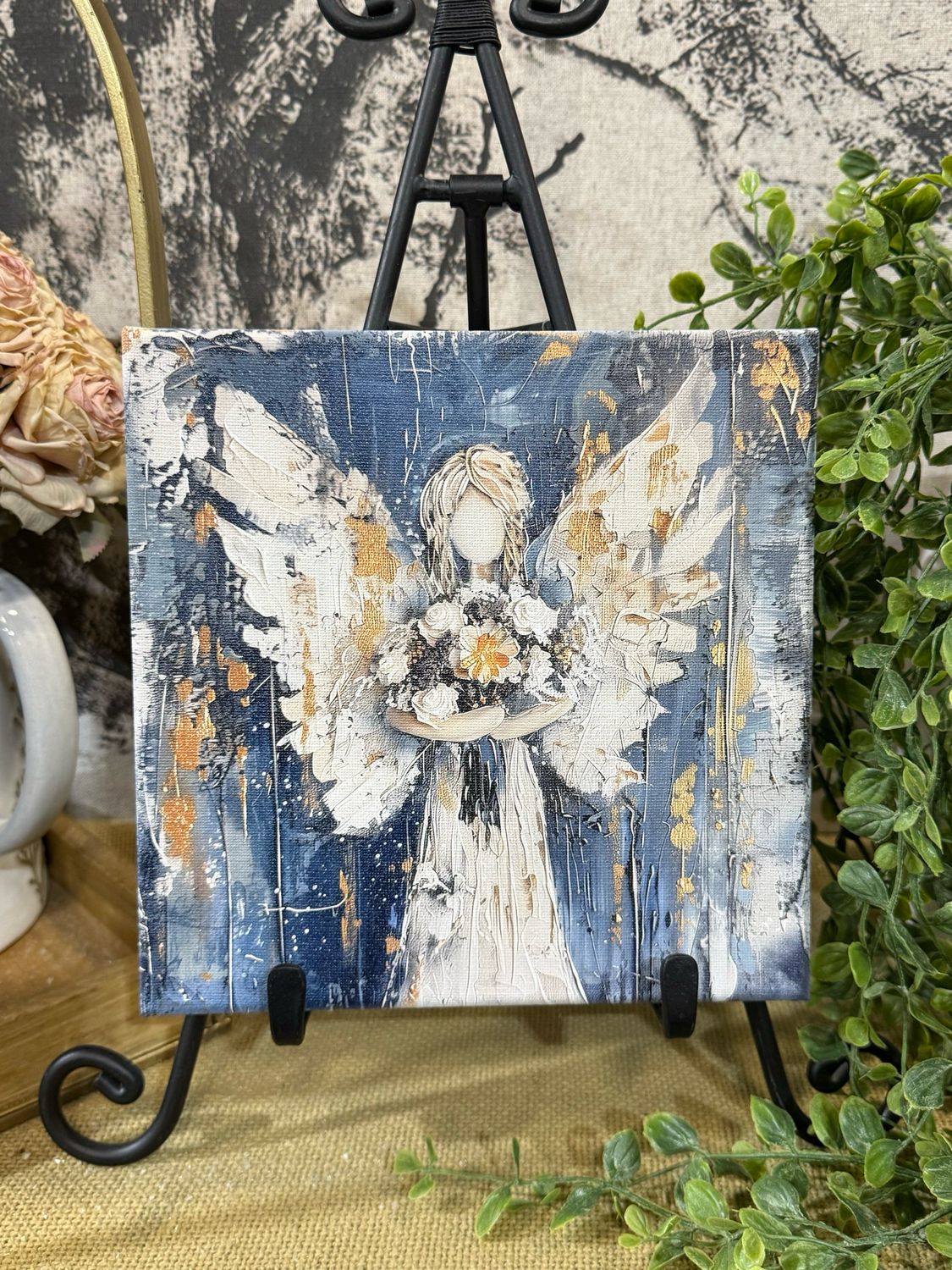 RNH Angel Blue Art Canvas 8x8