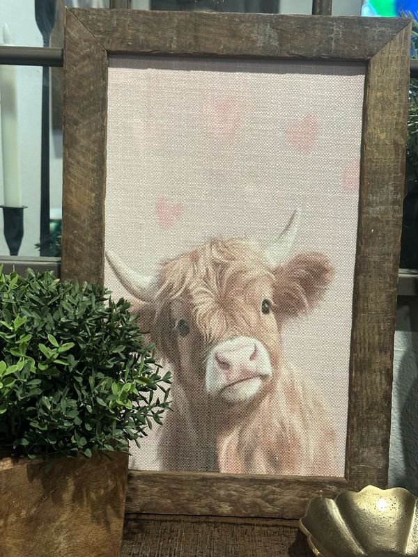 SCM 12x18 Highlander Hearts Pink