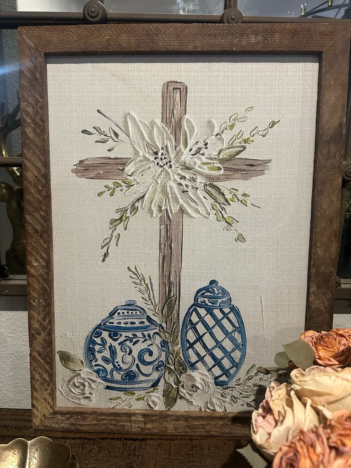SCM 18x24 Cross W Vases