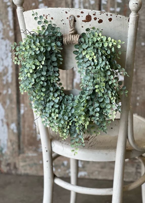 Lan Grn 15" Cherub Vine Wreath