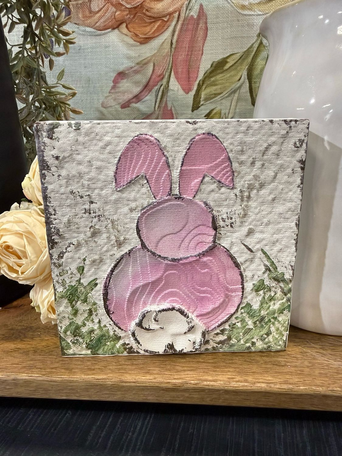 Ger Pink Bunny Block 5.91"
