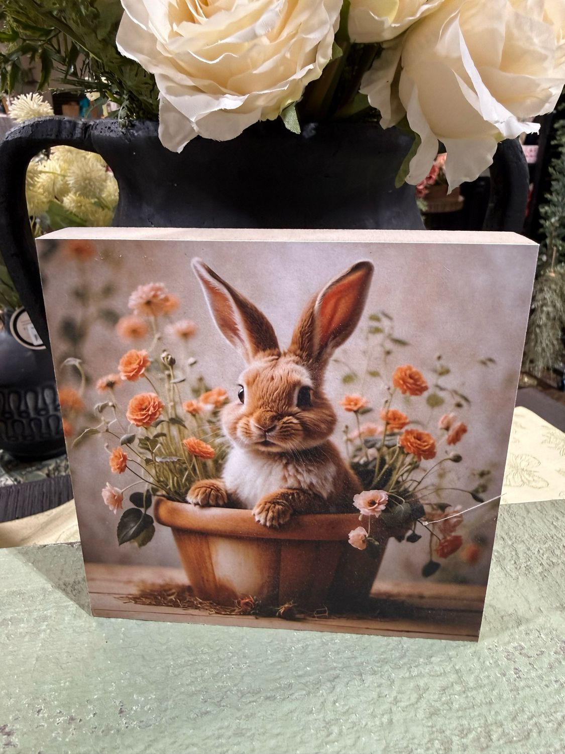 BBE 5x5 Orange Roses Bunny