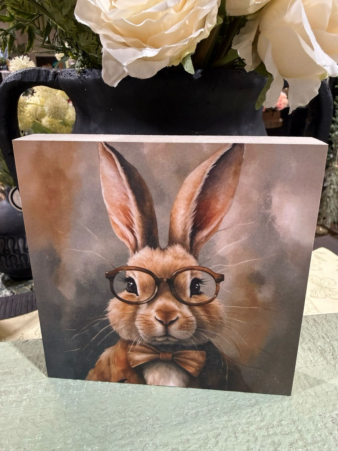 BBE 5x5 Bow Tie Glasses Bunny