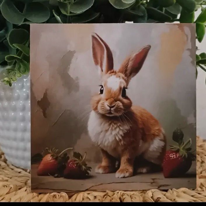 BBE 5x5 Strawberries Bunny