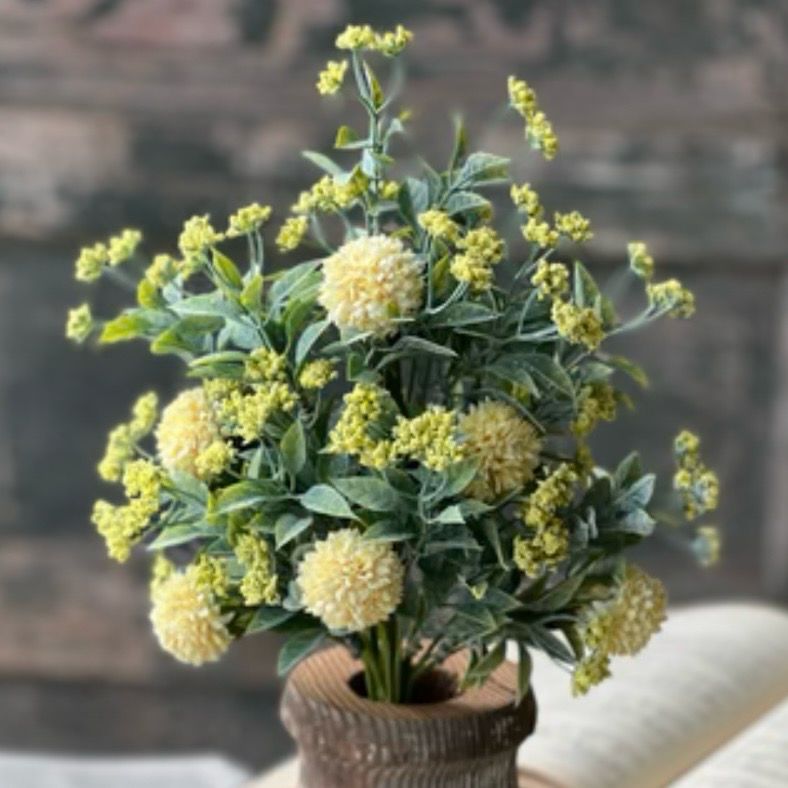 Lan 17" Yellow Wicklow Blooms Bush