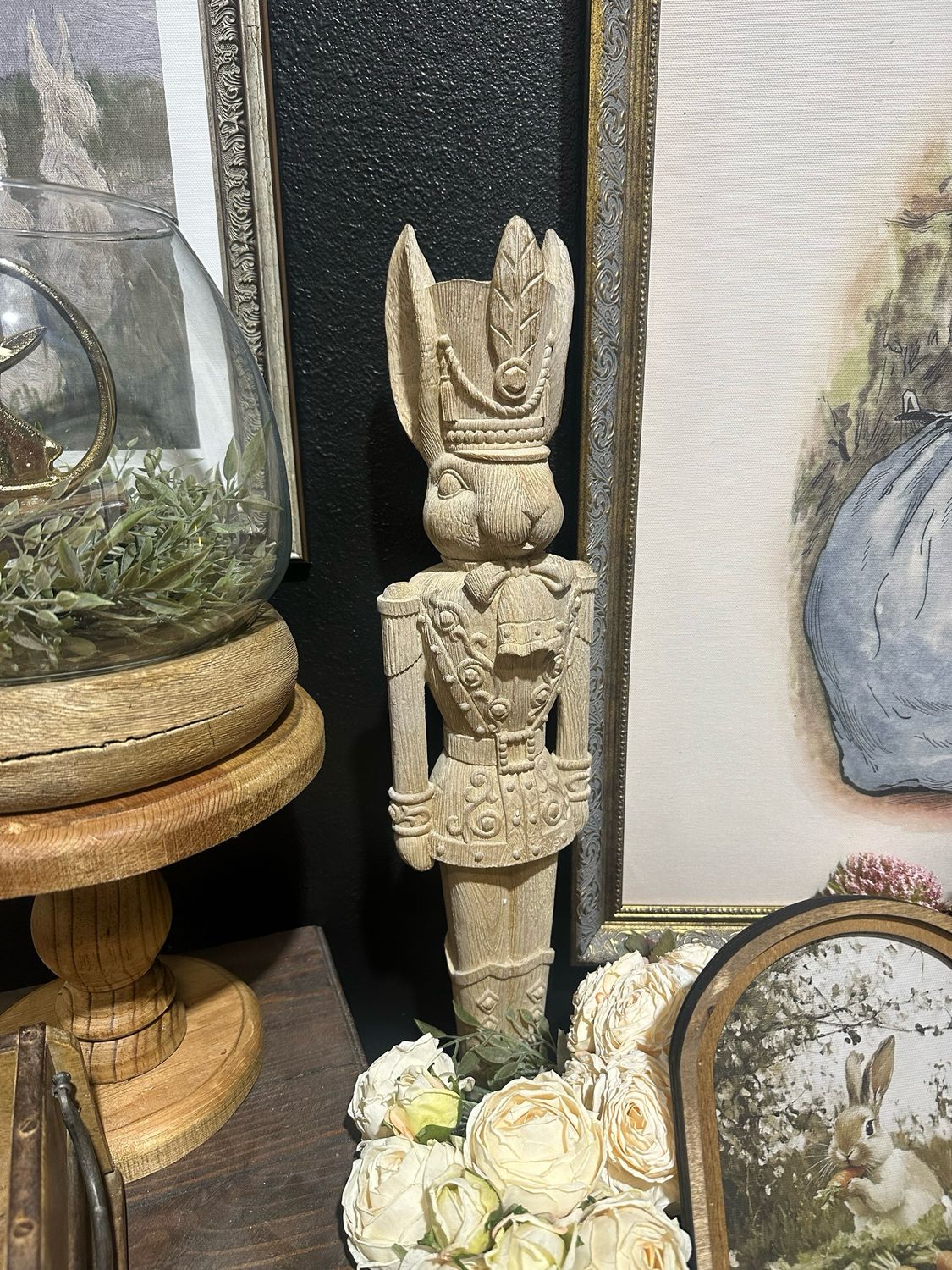 ARL 22" Nat Look Easter Bunny Nutcracker