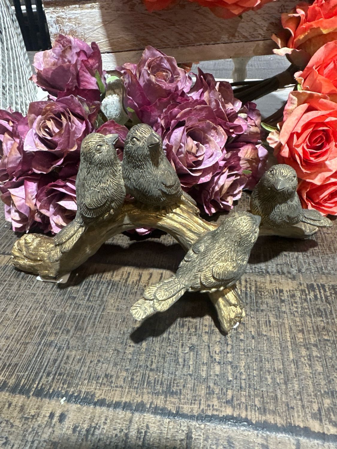 ARL 9.75" Gold Birds On Branch