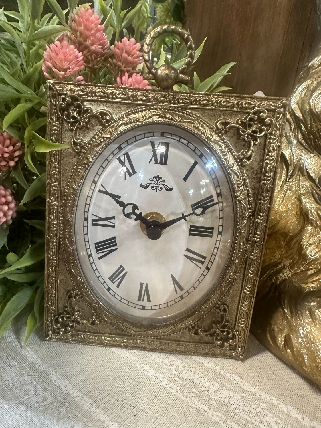 ARL 6" Antique Gold Clock