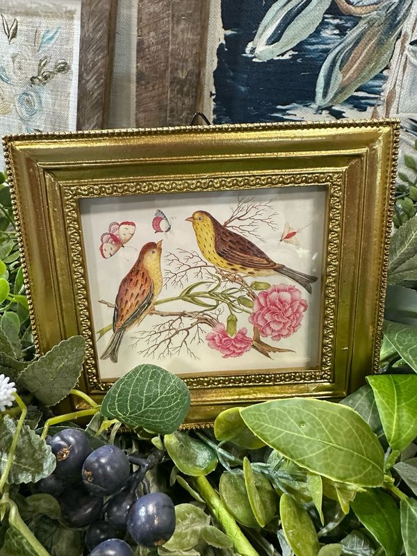 ARL 6" 2 Yel Birds Spring Revival Mini Framed Art