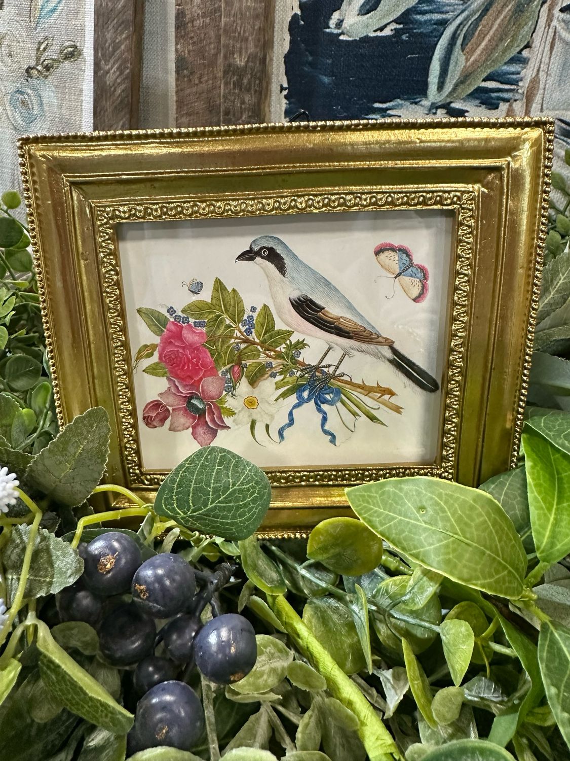 ARL 6" Lt Blue Bird Spring Revival Mini Framed Art