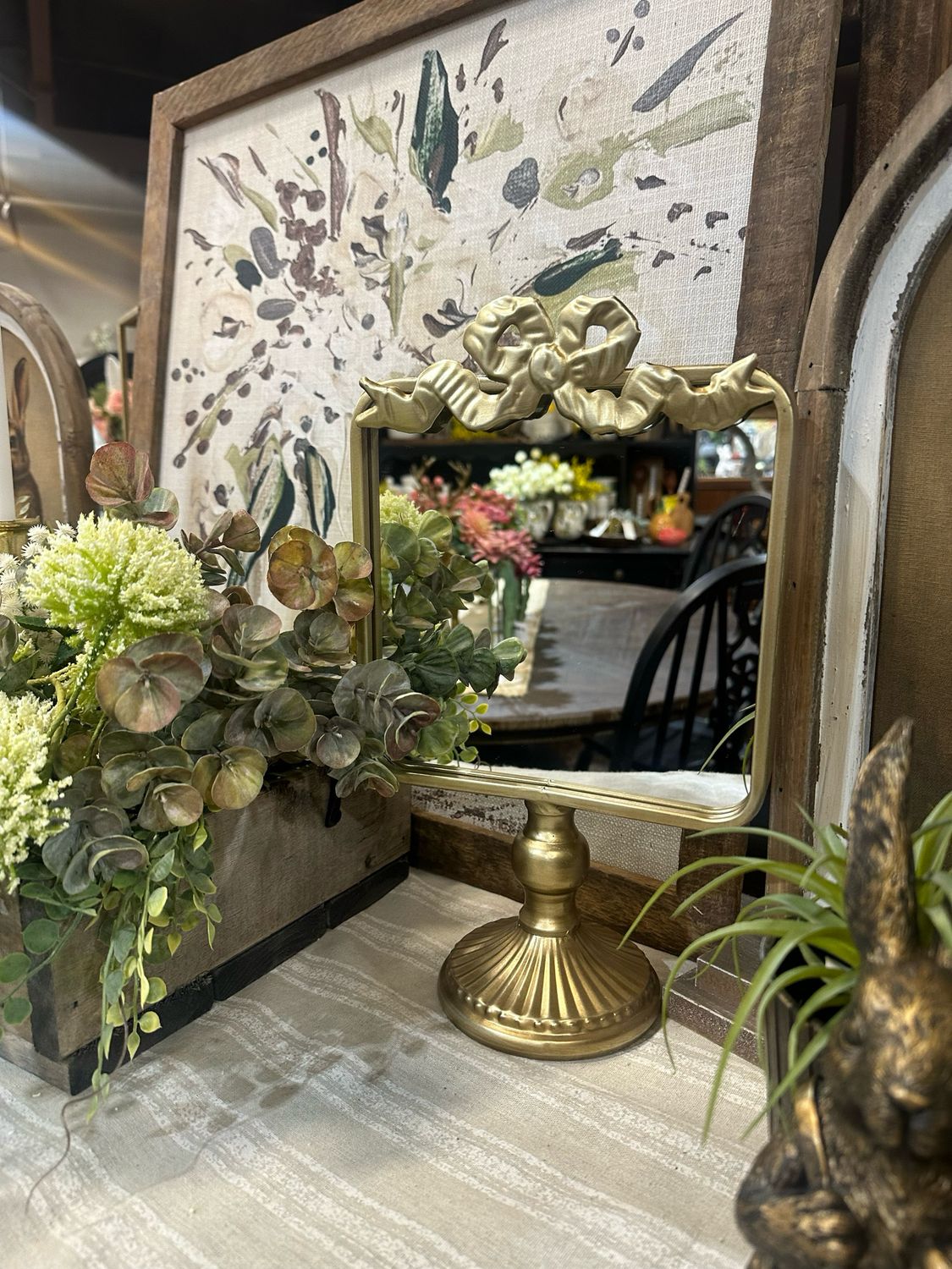 ARL 13.25" Gold Bow Mirror