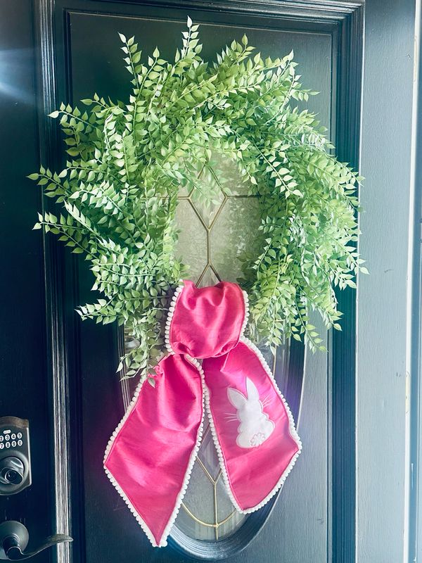 ARL 53" Bunny Pom Pom Wreath Sash