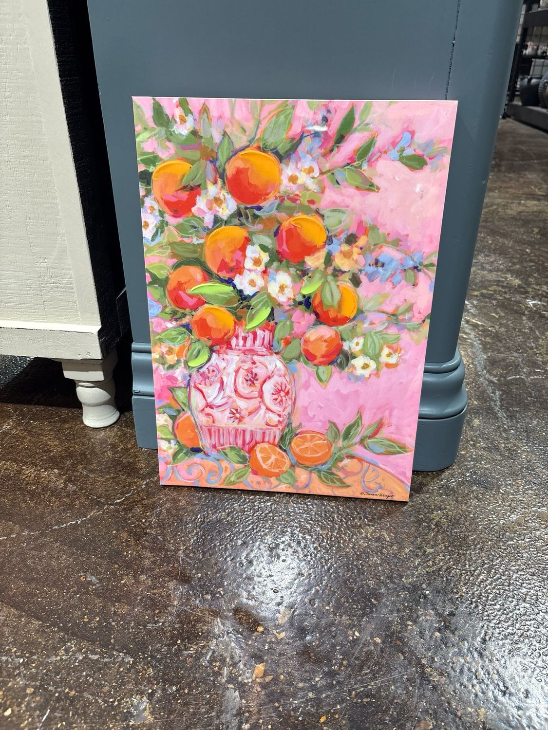 ARL 18" Orange Citrus Arrangement Wall Art