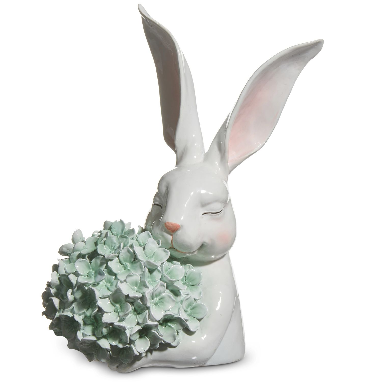 ARL 10.5" Green Hydrangea Bunny