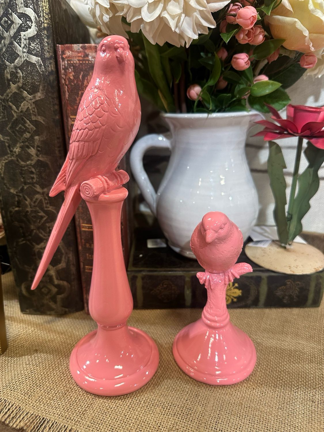 ARL Sm 6" Pink Bird On Stand