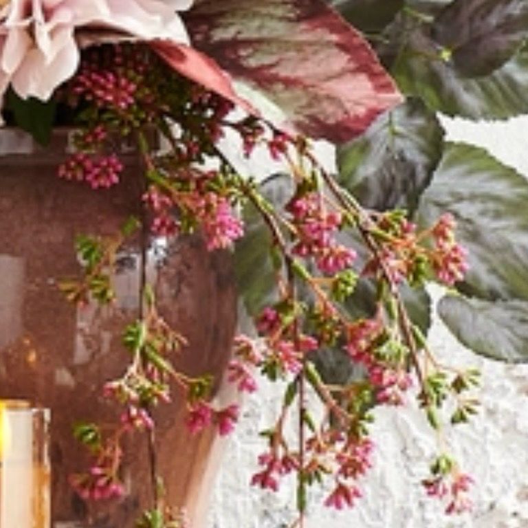 ARL 31.5" Pink Hanging Sedum Spray