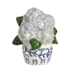 MP Blue Hydrangea LED Sitter