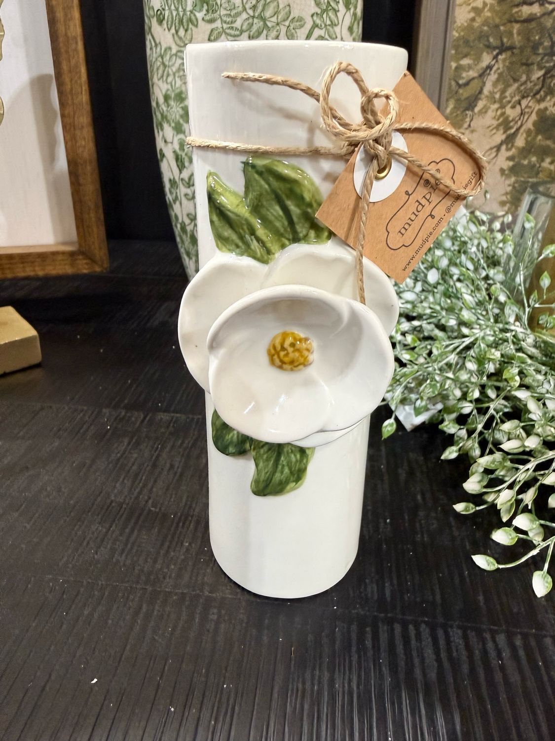 MP Single Leaves Flower Stem Vase 6.75"