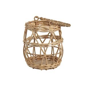 MP Open Weave Woven Lantern 9.5" w Handle