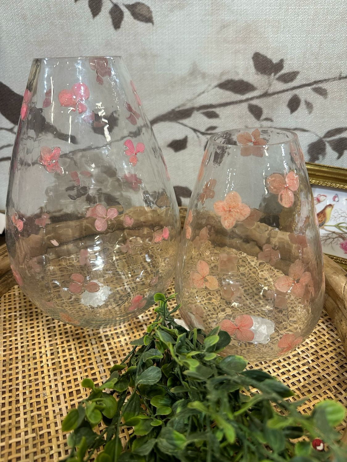 MP Sm Pink Pressed Flower Vase 7.5"