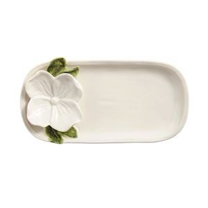 MP White Flower Everything Plate 8.75"