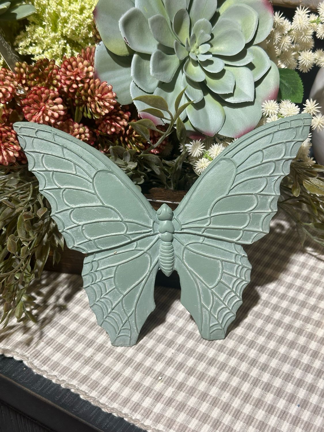 WTC Light Blue Haven Resin Butterfly 7x6