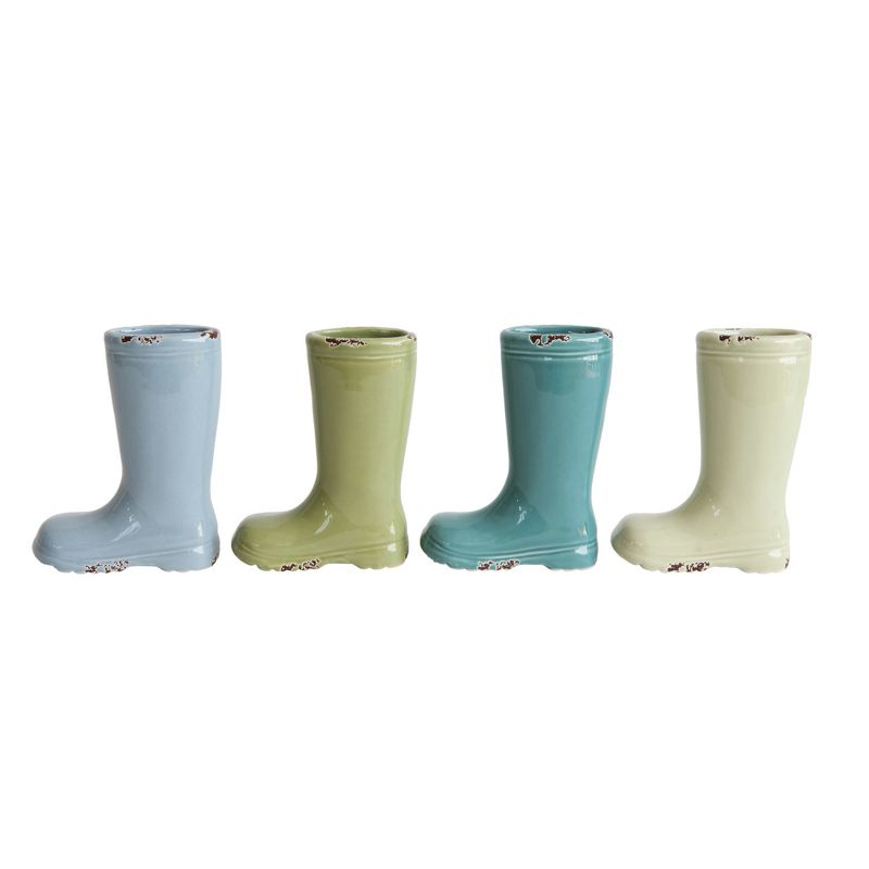 CCO Lt Green Boot Vase 4"