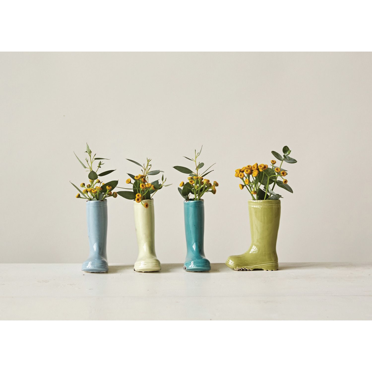 CCO Green Boot Vase 4"