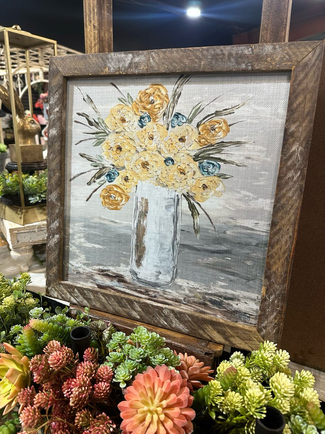 SCM 18x18 Yellow Flowers