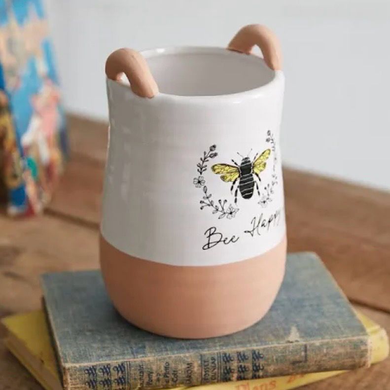 CTW Bee Happy Jug Vase 8"