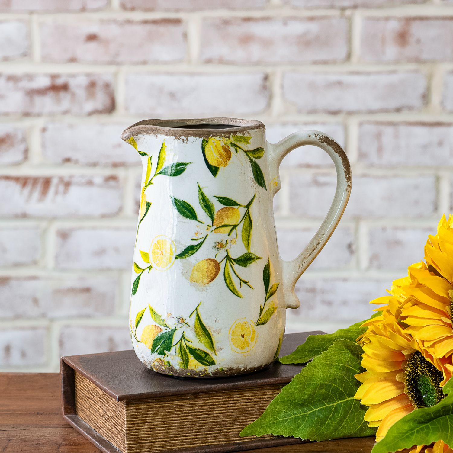 PDG 7.25" Lemon Pitcher Vase