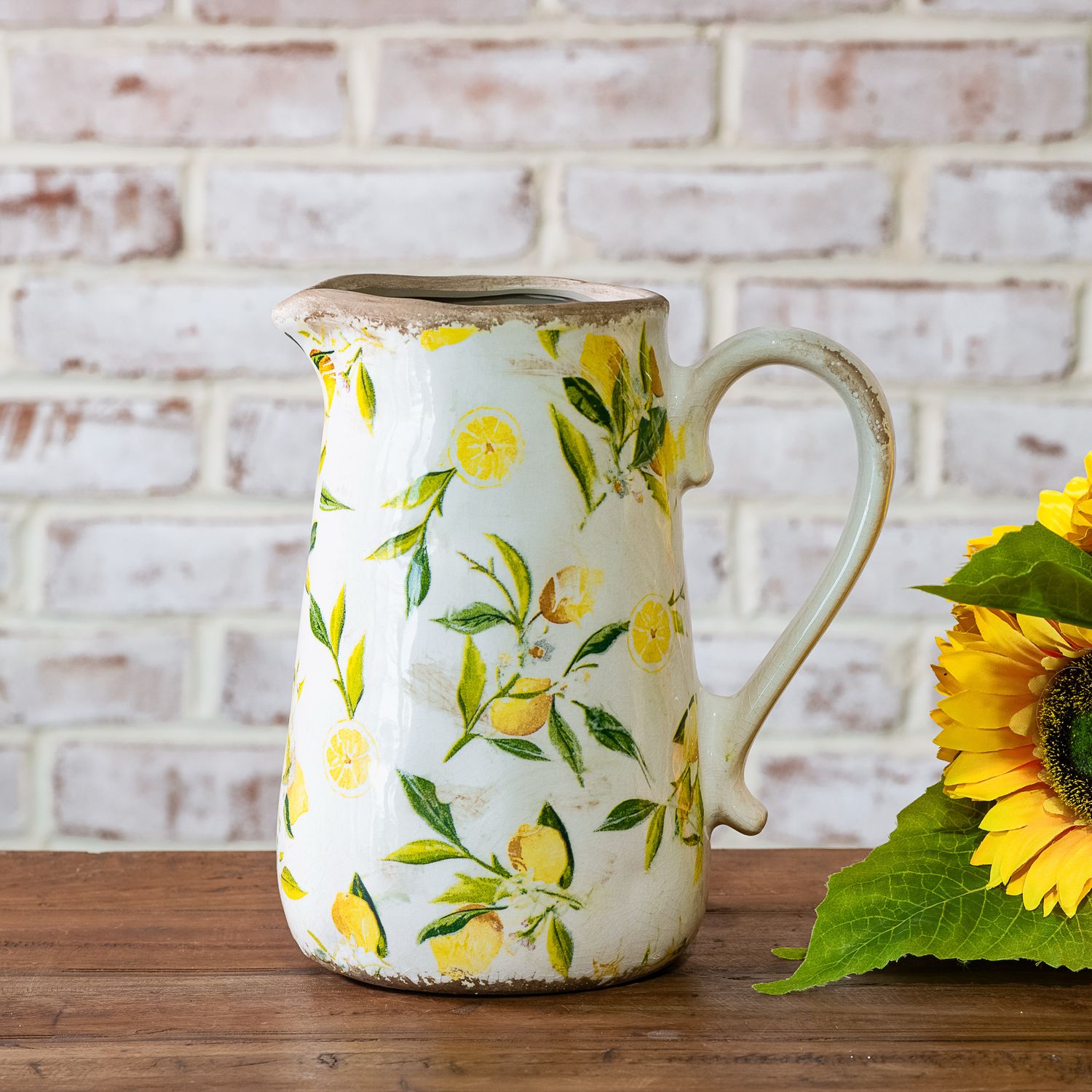 PDG 9" Lemon Pitcher Vase