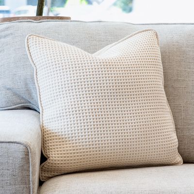 PDG 20x20 Beige Jacquard Pillow