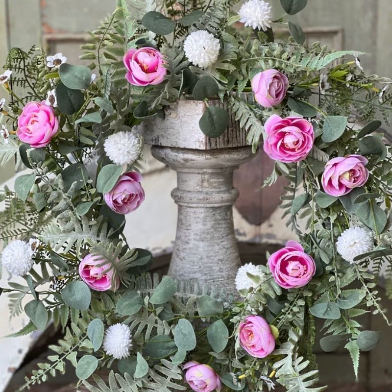 Lan Pink 24" Bloomsbury Hill Wreath