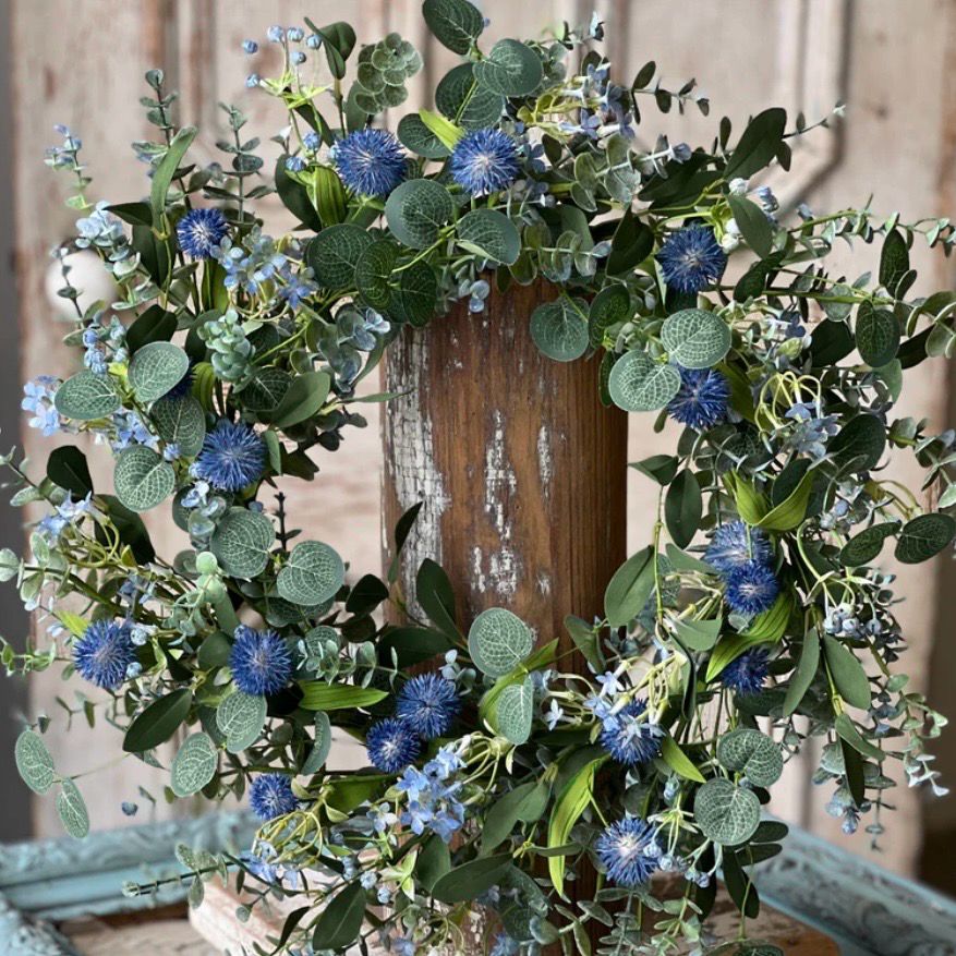 Lan 22" Bluet Fields Wreath