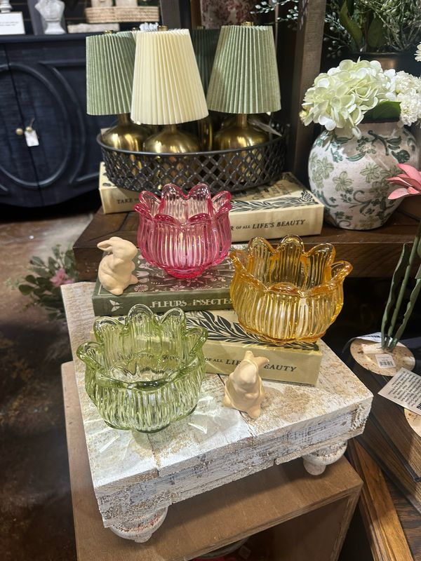 Ger 5" Flower Candle Yel