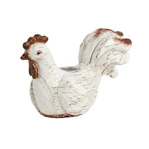 MP Lg Resin Rooster Taper Holder