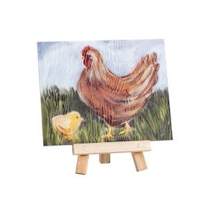 MP Farm Rooster Art Plaque 6x4