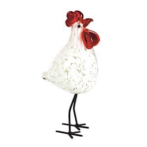 MP Tall Glass Chicken 9.25"