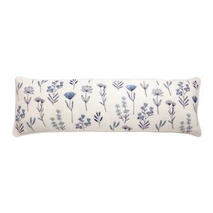 MP Blue Flower EM Long Pillow 11x35