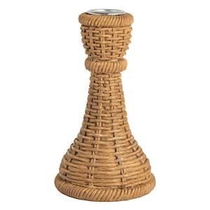 MP Lg Resin Woven Taper Holder 5"