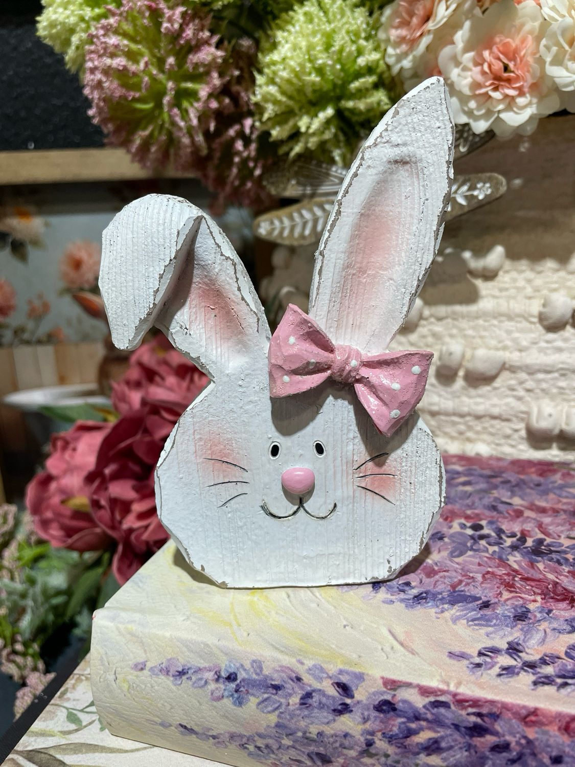 Han Pink Flop Eared Bunny Head 5"