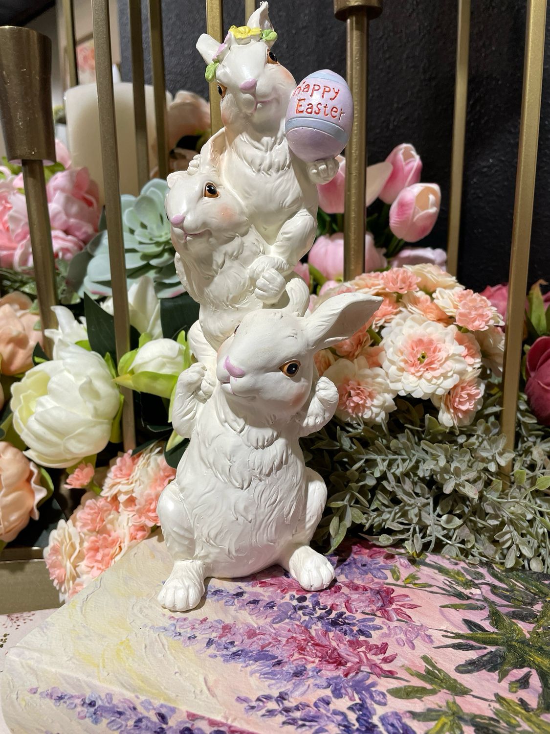 Han Happy Easter Egg Bunny Trio 10"